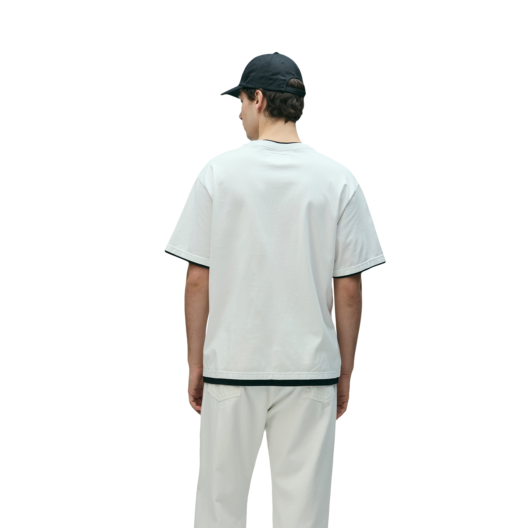 Image of BW . LAYERED TRIM CREWNECK SS