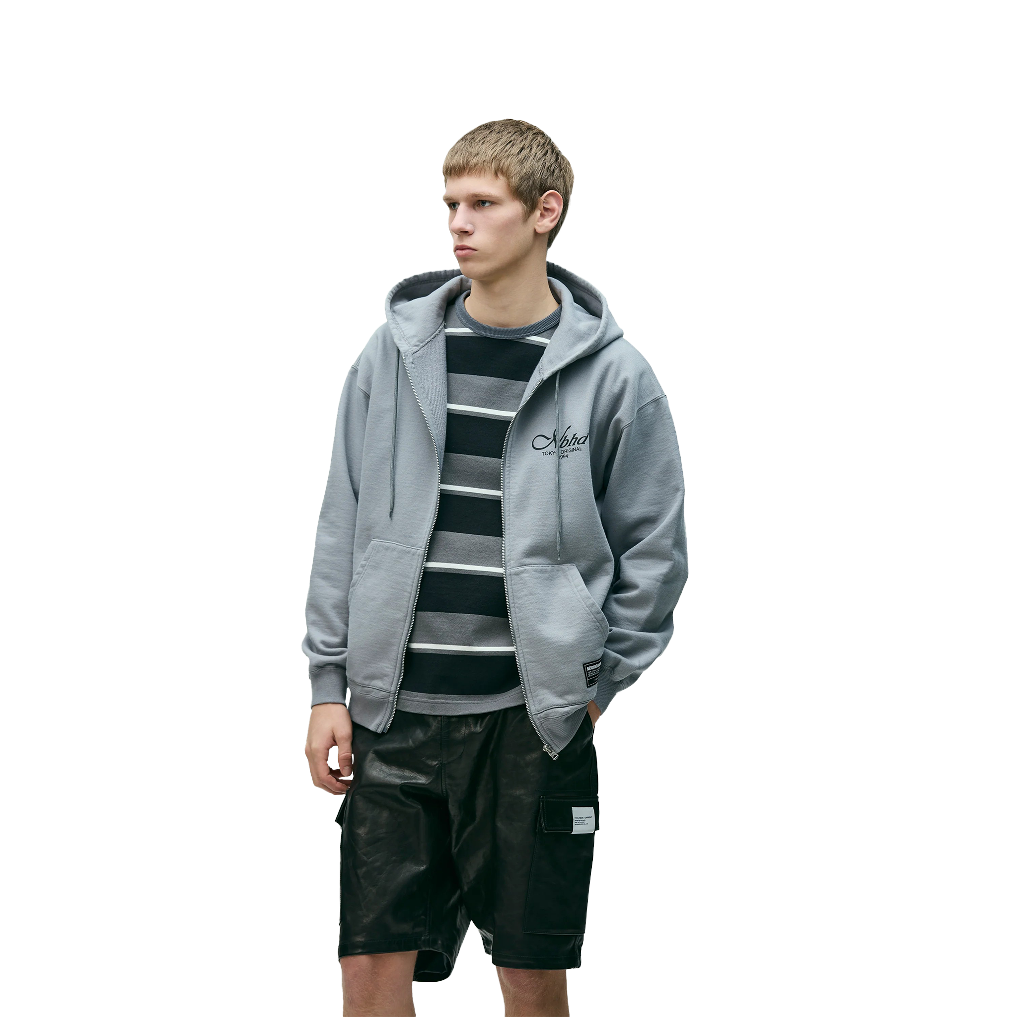 Image of STAPLE SWEAT ZIP HOODIE LS