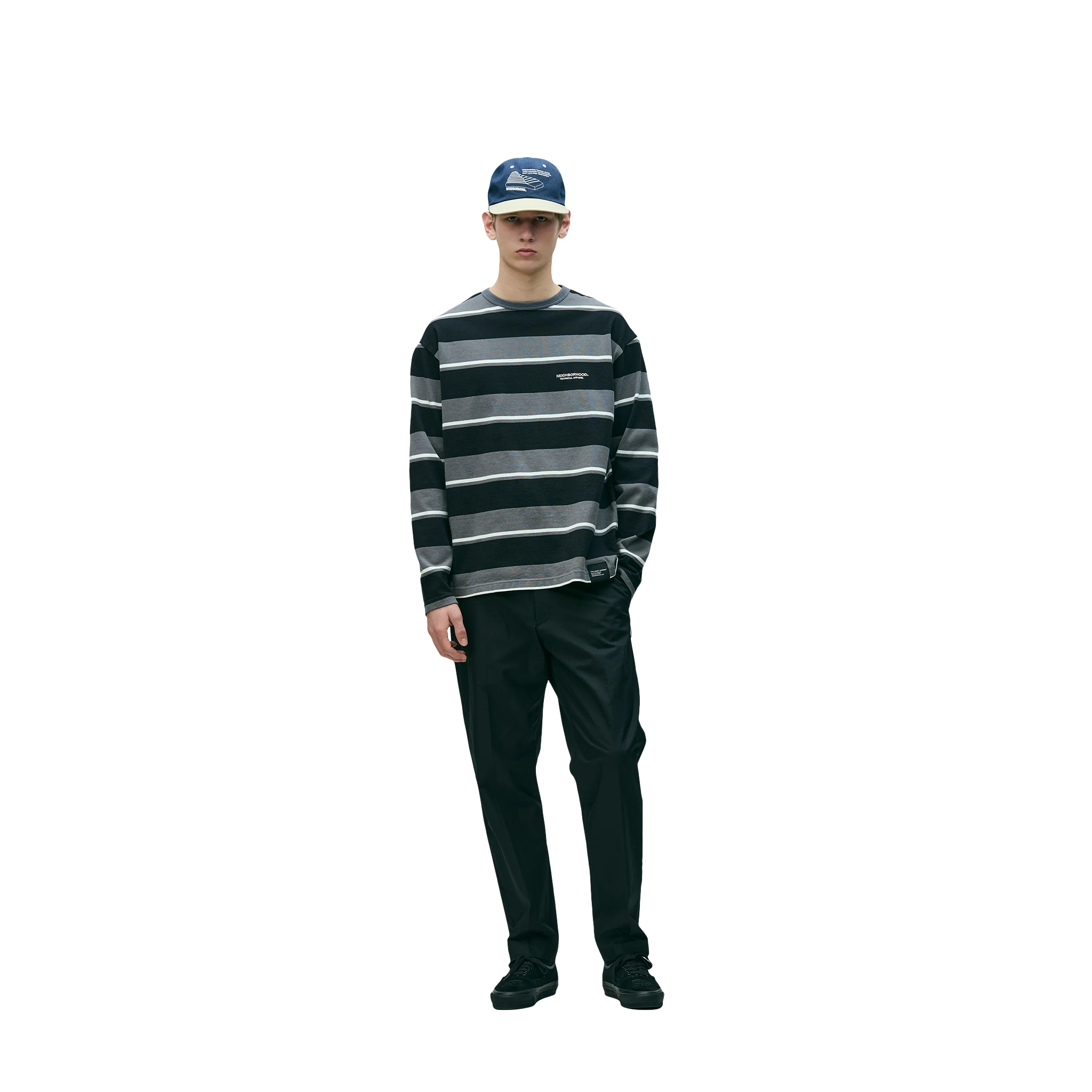 Image of BORDER CREW NECK LS