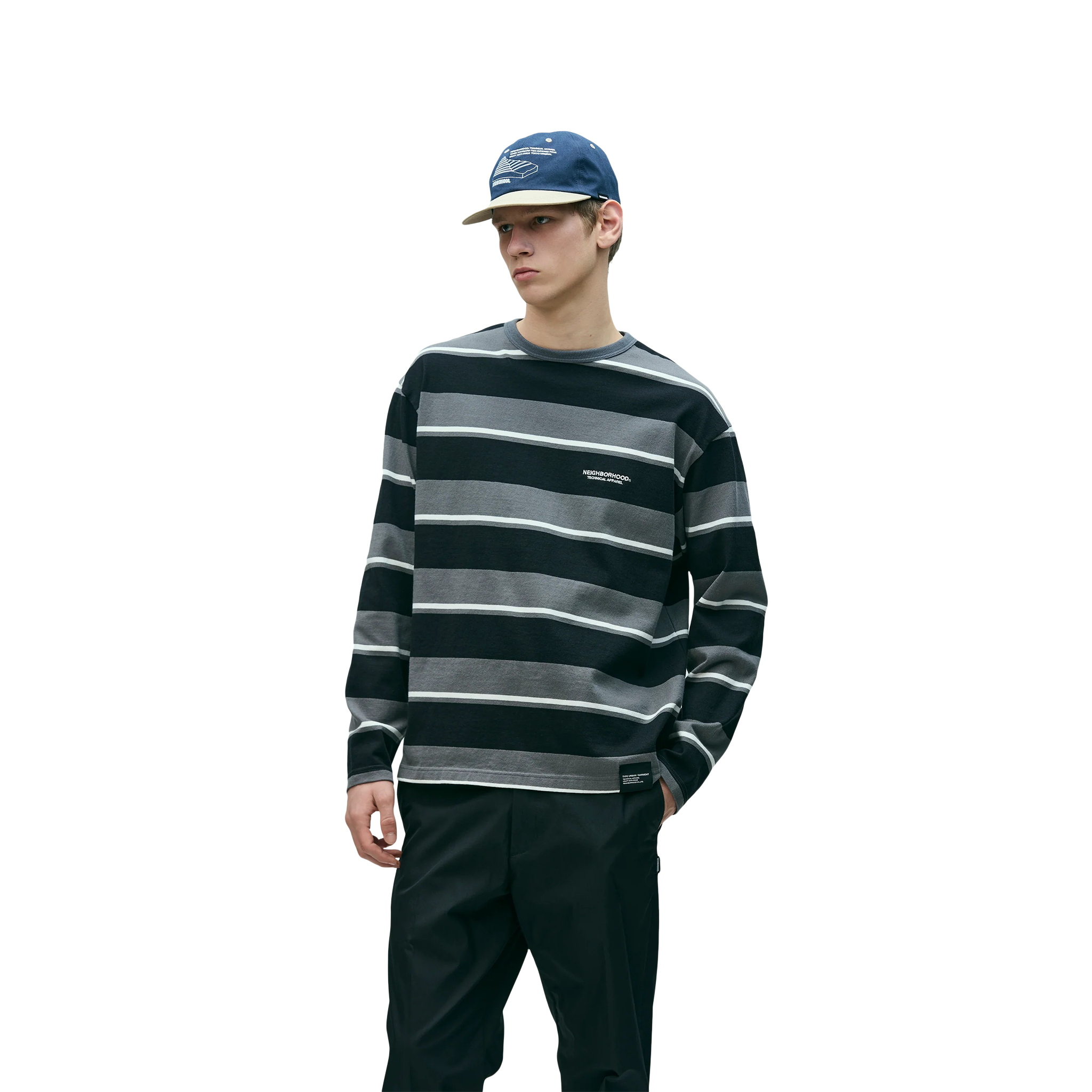 Image of BORDER CREW NECK LS