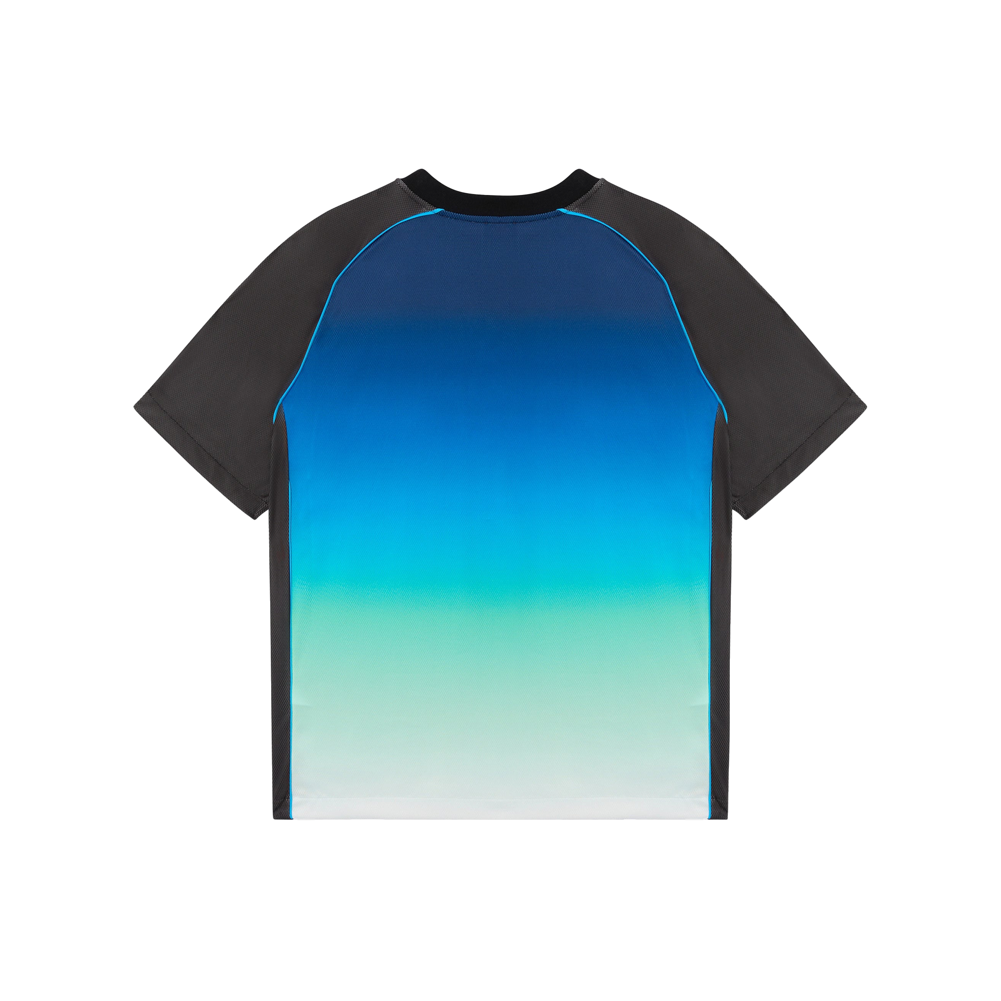 Image of BLUE GRADIENT SHORT SLEEVE FOOTBALL TOP