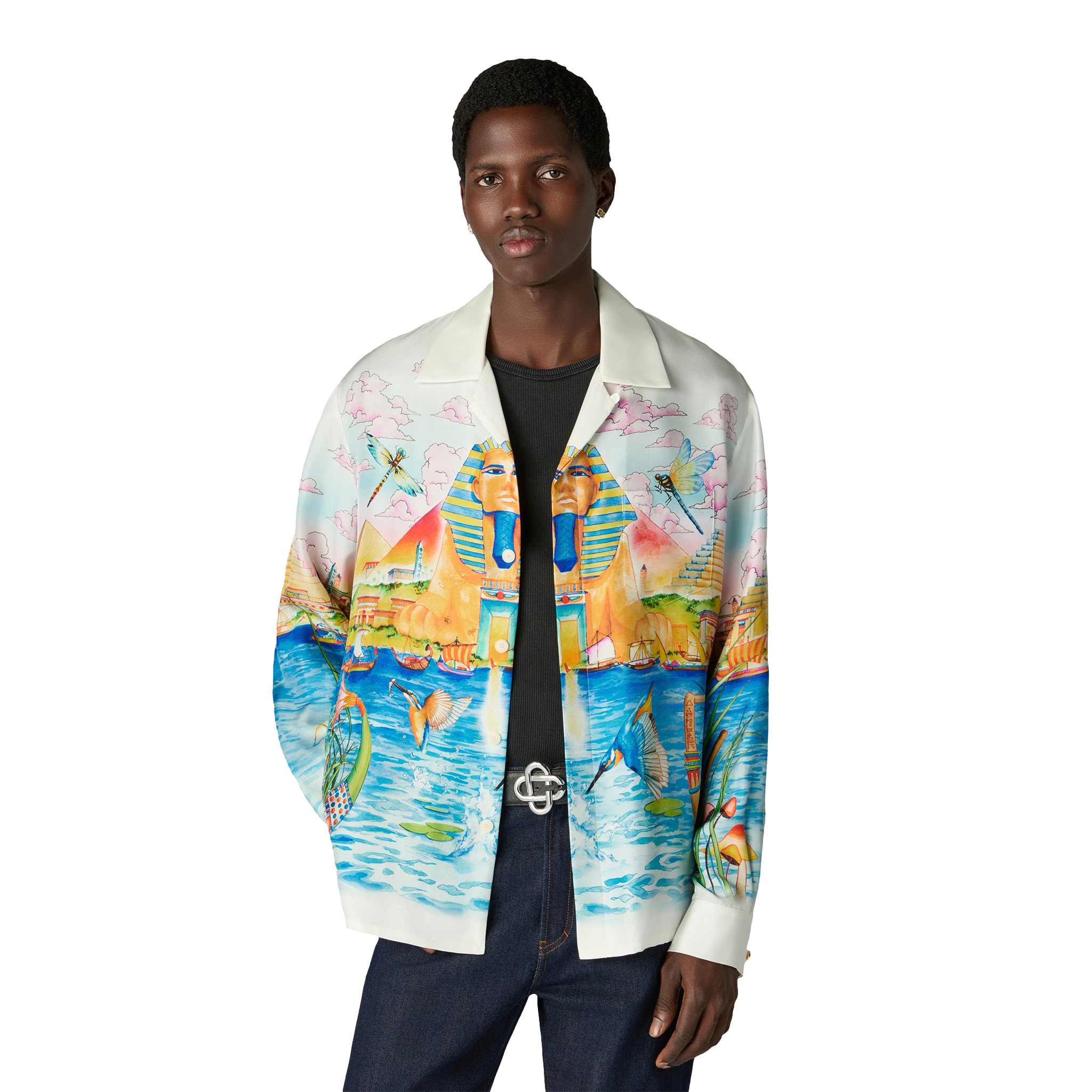 Image of EGYPT AS IT WAS CUBAN COLLAR LS SHIRT