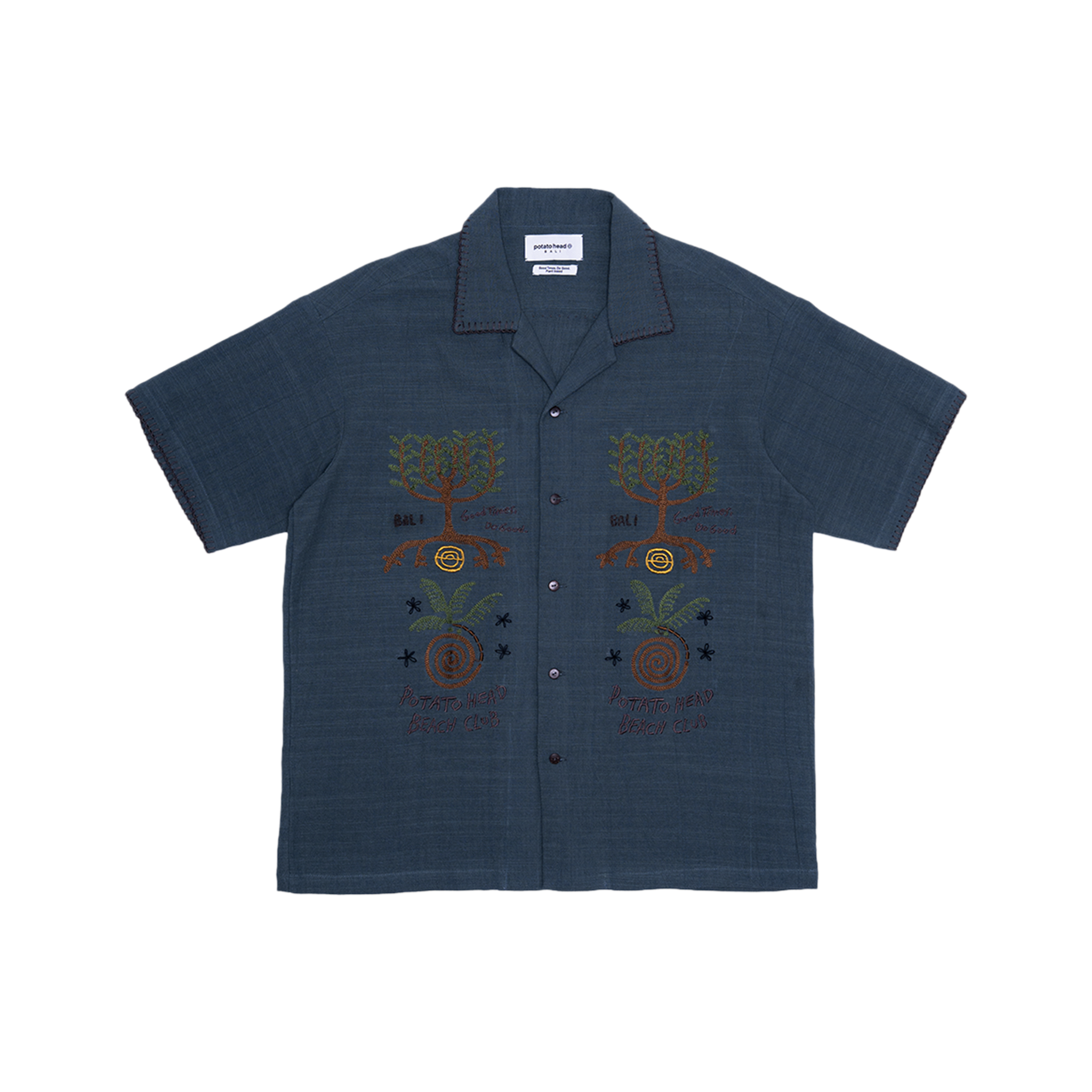 Image of SEEDS OF LIFE OPEN-COLLAR SHIRT
