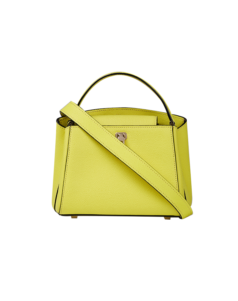Valextra Micro Brera Top-handle Bag in Yellow