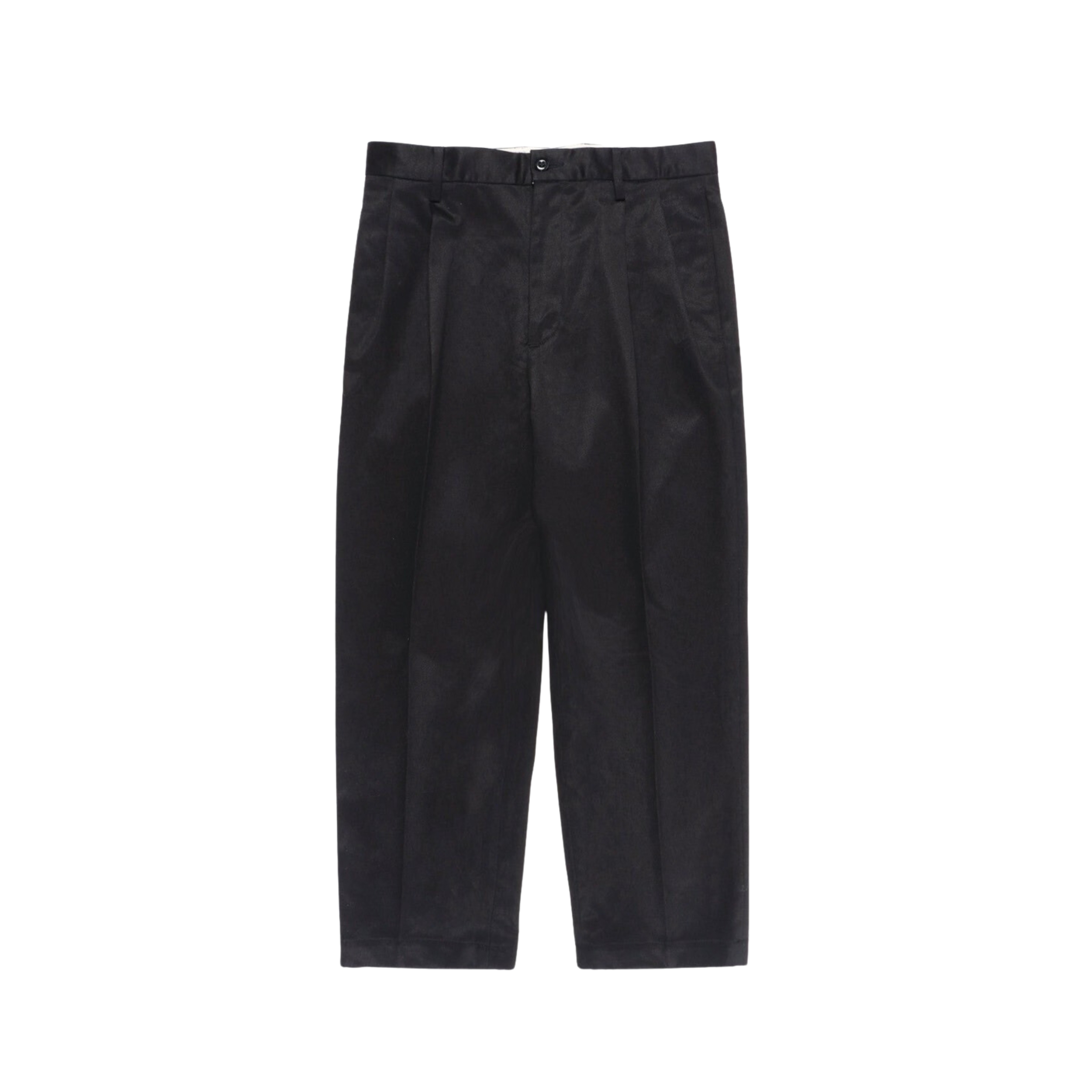 DOUBLE PLEATED CHINO TROUSERS – BLACK - Siwilai