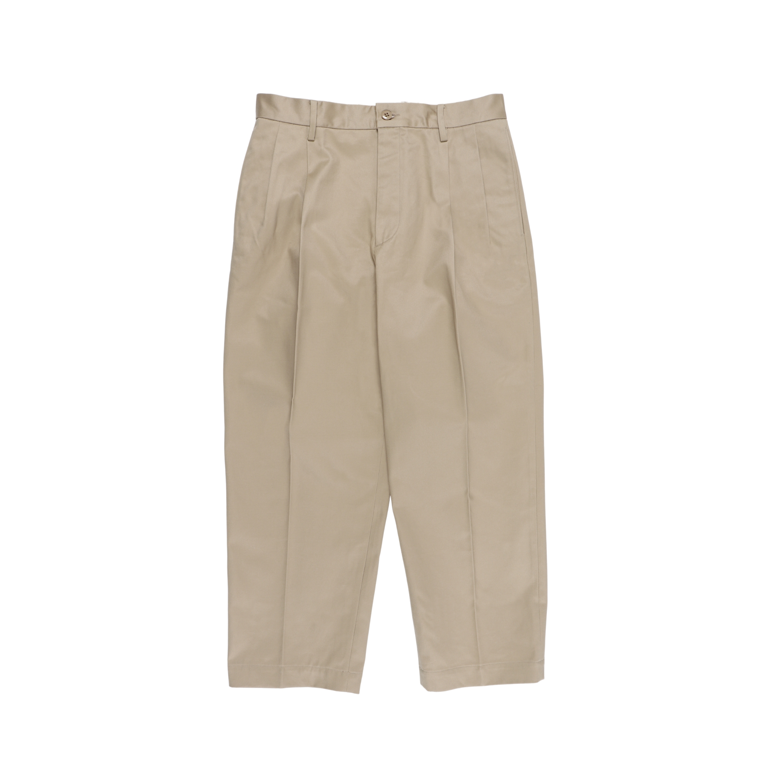 DOUBLE PLEATED CHINO TROUSERS – CREEM - Siwilai